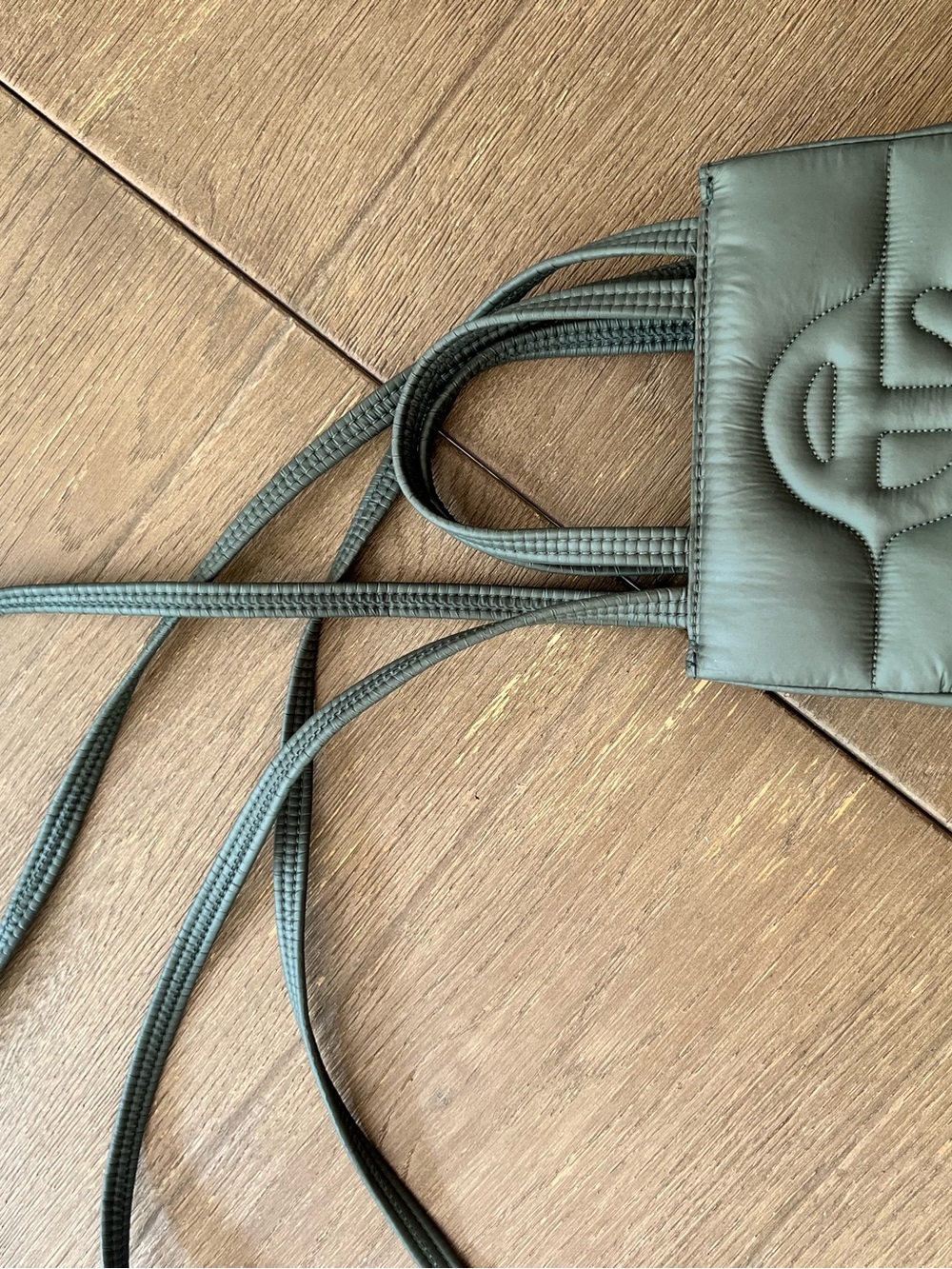 Telfar Small minidark Olive green puffer nylon